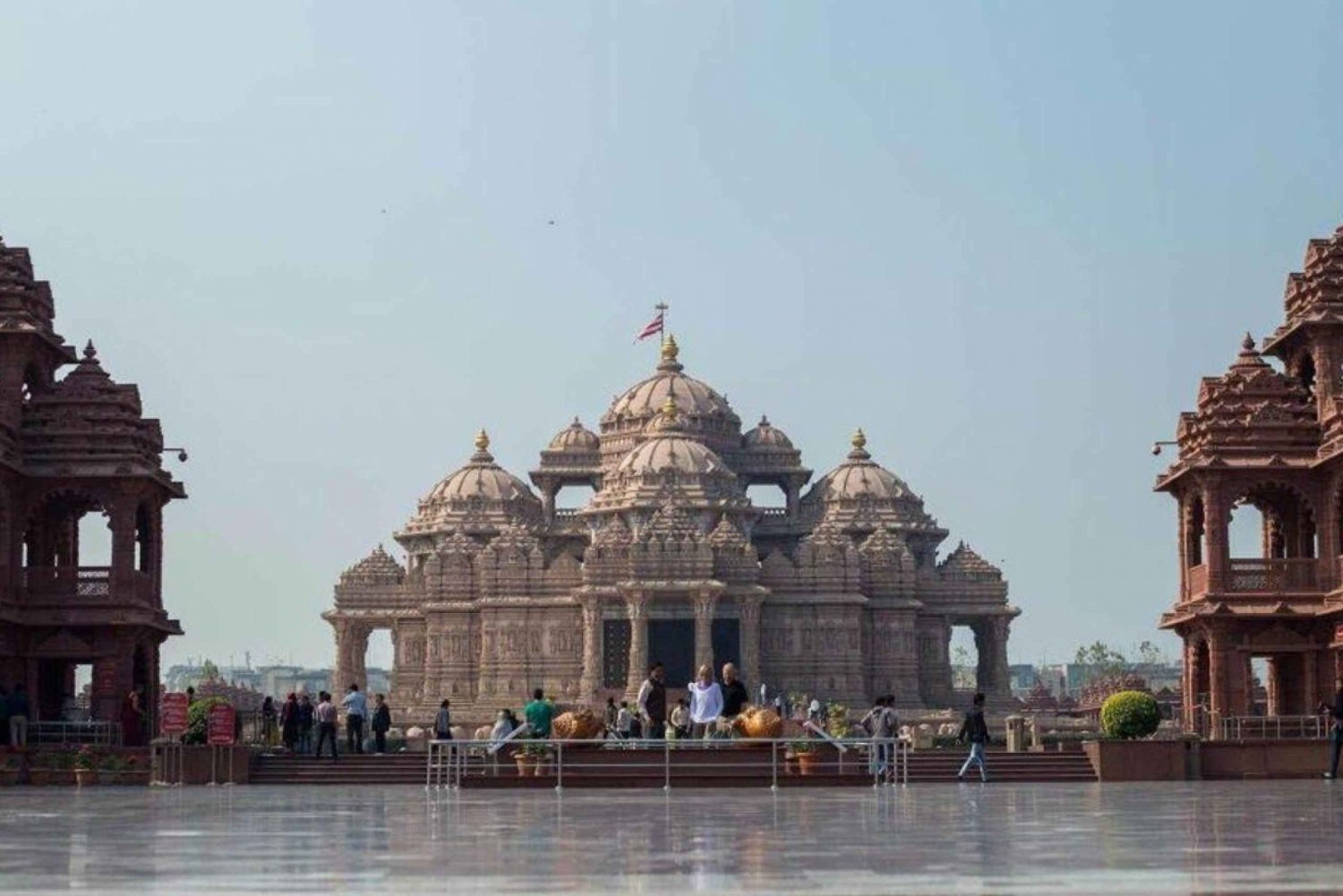 New Delhi : Visite du temple d'Akshardham avec spectacle d'eau et de lumière