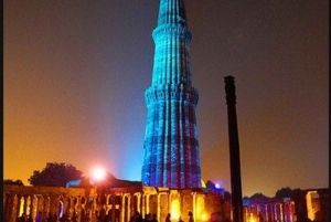 New Delhi : Visite de l'exposition Qutub Minar et du spectacle son et lumière