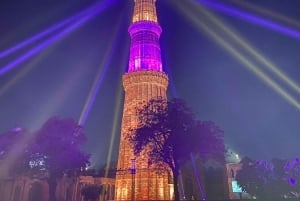 Nowe Delhi: Wycieczka z pokazem światła i dźwięku do Qutub Minar