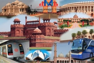 Visita turistica di Old Delhi e New Delhi in autobus di lusso con aria condizionata
