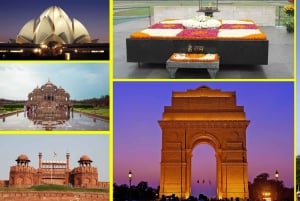 Visita turistica di Old Delhi e New Delhi in autobus di lusso con aria condizionata