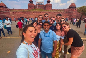 Gatumat och kryddmarknad i Old Delhi