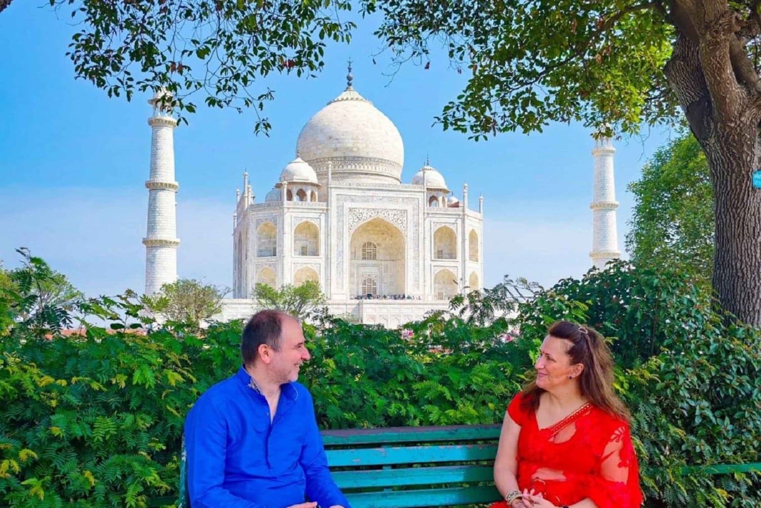 Tour nocturno al Taj Mahal/Agra desde Bombay con vuelo de regreso