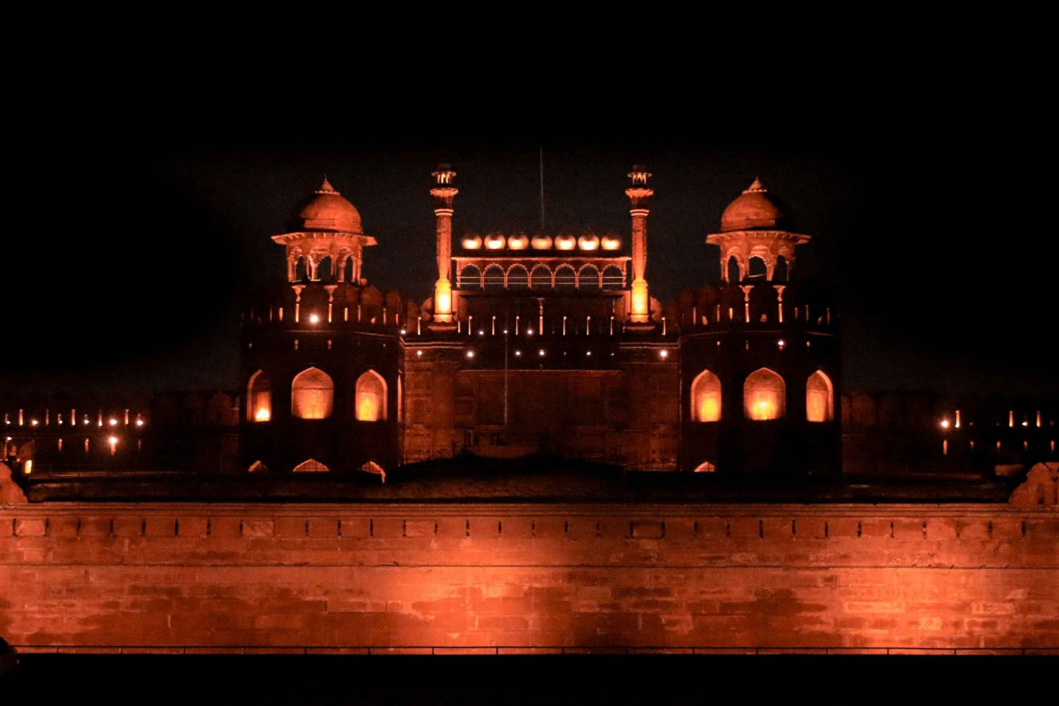 Geluids- en lichtshow van het Rode Fort met wandeltour door Old Delhi