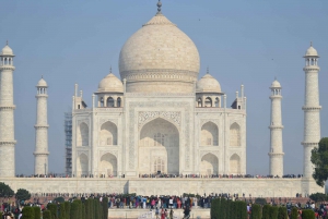 Edestakainen matka New Delhistä Agraan ja takaisin New Delhiin.