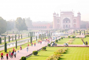 Taj Mahal, Agra Fort og Elephant Conservation Tour fra Delhi