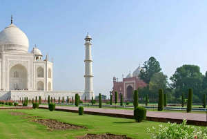 Taj Mahal, Agra Fort og Elephant Conservation Tour fra Delhi