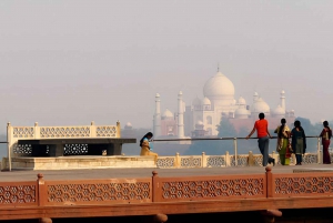 Taj Mahal, Agra Fort og Elephant Conservation Tour fra Delhi