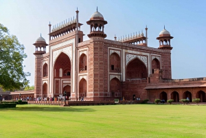 Taj Mahal, Agra Fort og Elephant Conservation Tour fra Delhi