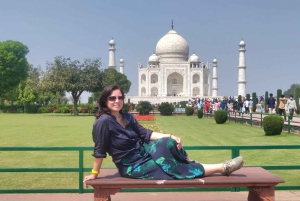 Excursión de un día al Taj Mahal en tren rápido o en coche desde Delhi