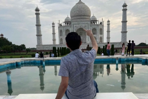 Taj Mahal soloppgang og dagstur til Agra med transport fra Delhi