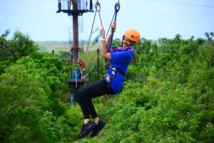 Поездка на багги, зиплайн и бассейн с водопадом, обед