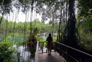 Aventura fantástica em uma cachoeira escondida e em uma caverna histórica