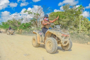 Desde punta: 4 ruedas ATV 4x4 adventur+Macao playa y Cenote