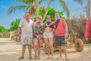 From Bávaro: Buggy Tour to Macao Beach+Cenote