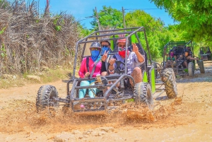 Desde Bávaro: Excursión en Buggy Doble a la Playa de Macao y al Cenote