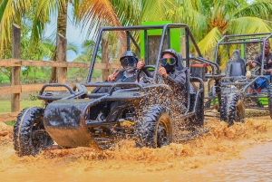 Desde Bávaro: Excursión en Buggy Doble a la Playa de Macao y al Cenote