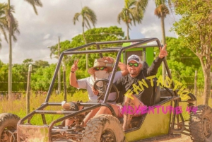 From Bávaro: Double Buggy Tour to Macao Beach and Cenote