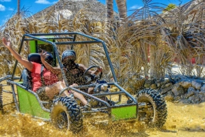 From Bávaro: Double Buggy Tour to Macao Beach and Cenote
