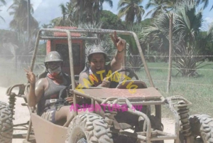 From Bávaro: Double Buggy Tour to Macao Beach and Cenote