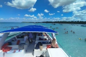 From Juan Dolio, excursion to the beautiful island of Saona by catamaran and speedboat.