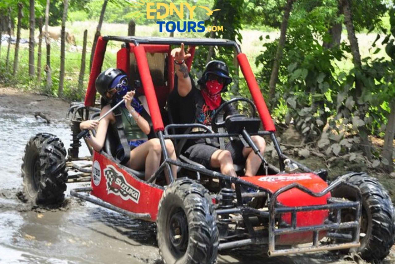 From Punta Cana: Buggy Tour to Macao Beach and Cenote