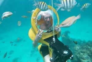 From Punta Cana: ScubaDoo, Snorkel & Glass Bottom Boat Tour