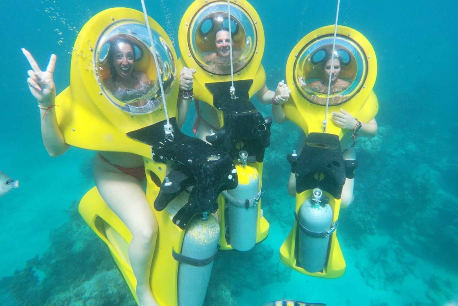 Punta Canasta: Cana Cana: ScubaDoo, Snorkel & Glass Bottom Boat Retki