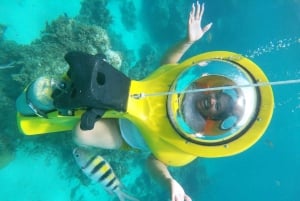 From Punta Cana: ScubaDoo, Snorkel & Glass Bottom Boat Tour