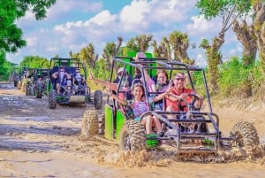 From Bavaro: Buggy Tour 44 to Macao Beach and Cenote