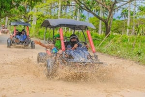 楽しいアドベンチャー バギー プンタ カナ 洞窟 マカオ ビーチ