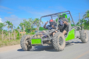 Excursión guiada en Buggy por la playa y el cenote de Macao con traslados