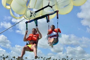 Aventura de parapente sobre as praias de Punta Cana