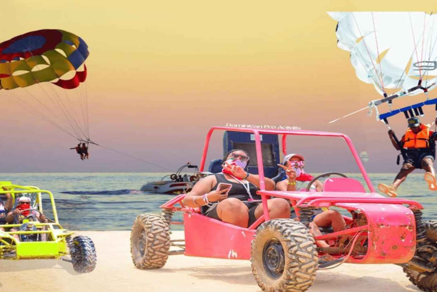 Punta Cana: Buggy Ride and Parasailing Adventure with Pickup