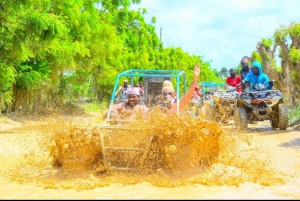 Punta cana : Off road buggy seikkailu cenote luolassa uiminen ja Beach