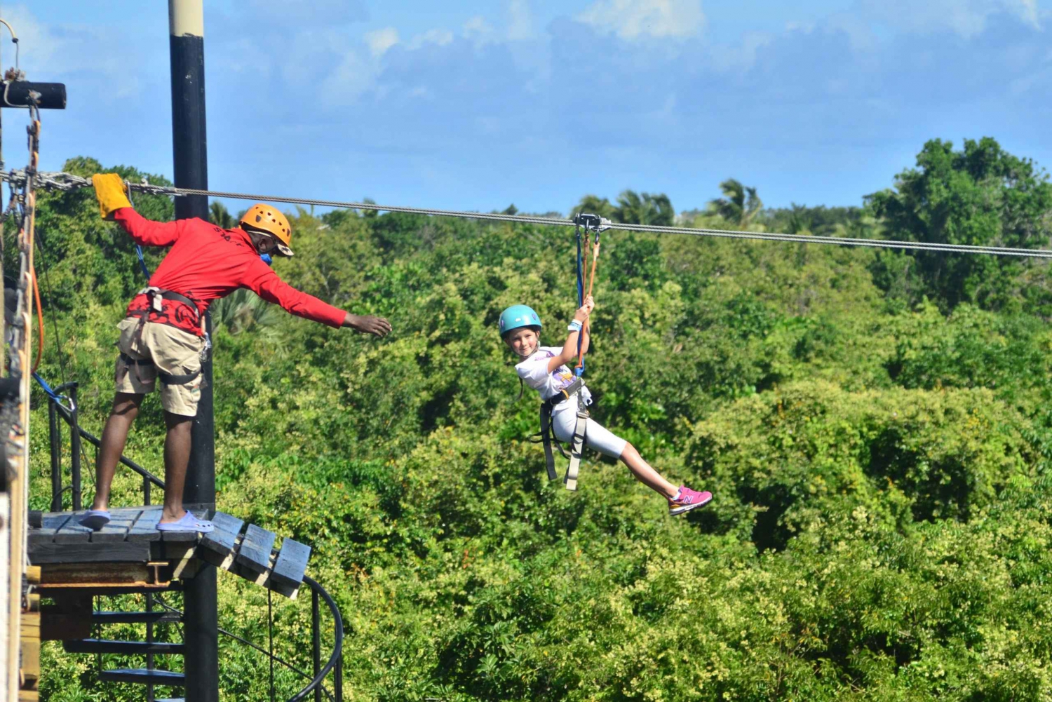 Punta Cana: Polaris 4x4 Tour, Ziplining, and Waterfall Pool