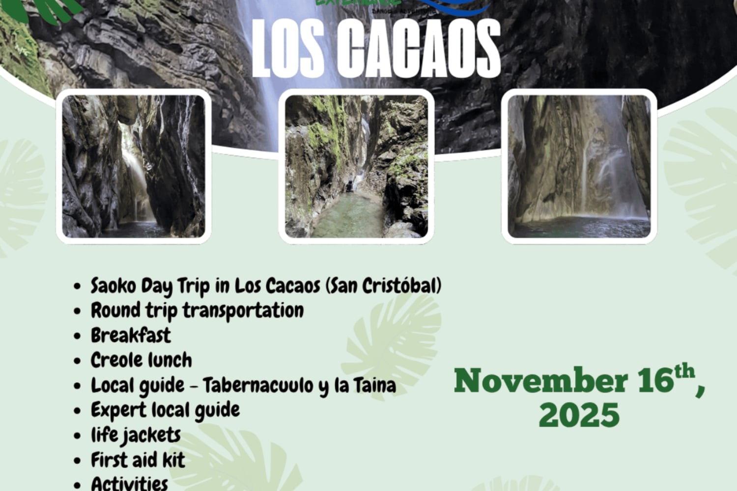 San Cristobal: Los Cacaos Waterfalls Tour with Meals