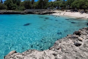 Santo Domingo: paddleboarden, Los Tres Ojos, strand en lunch