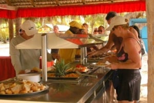 Esperienza di catamarano sull'isola di Saona con pranzo da punta cana