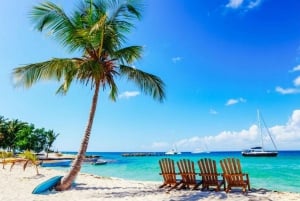 Saona Island Katamaran Tour mit Mittagessen, Bar und Transport inklusive