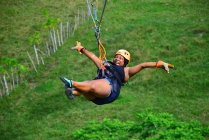 Zip line -retki, jossa on lastenvaunuajelu