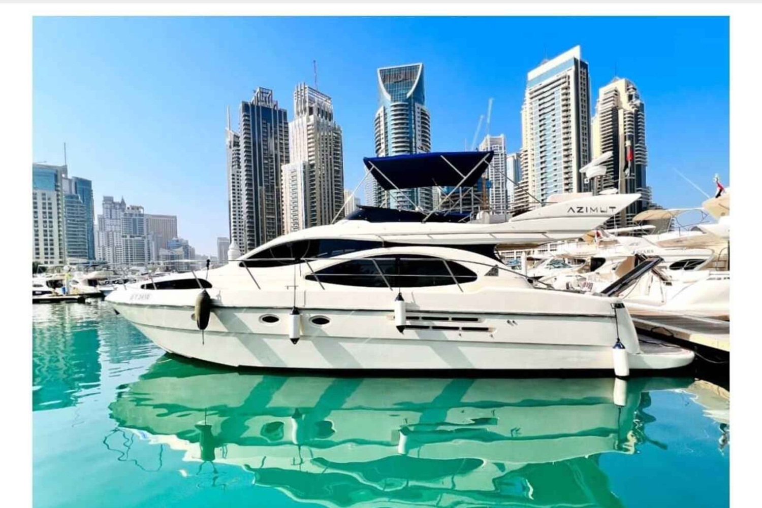 Luxe privéboottocht van 50 voet in de jachthaven van Dubai