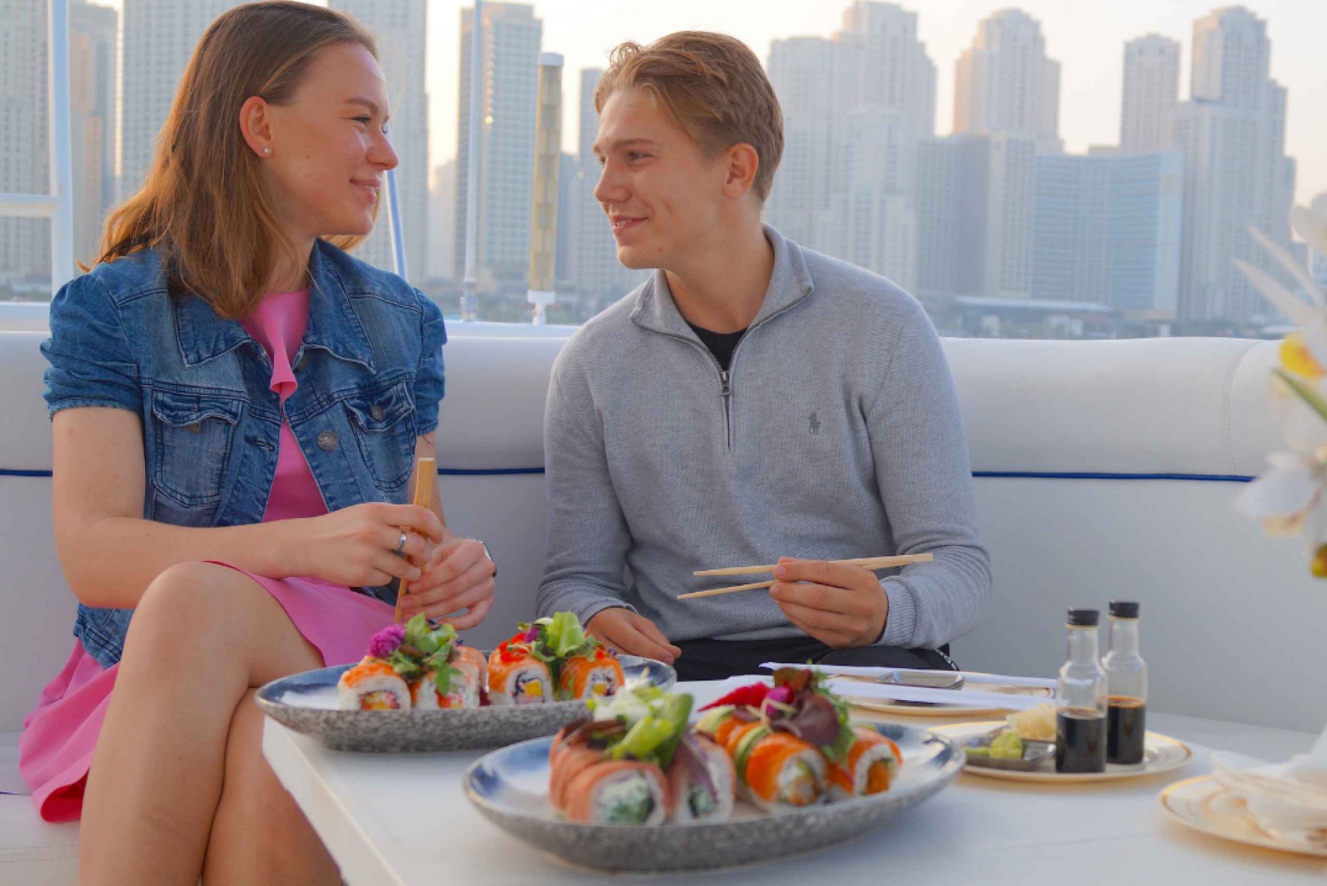 Dubai : 2hr Private Sushi Cruise on a 50ft Yacht