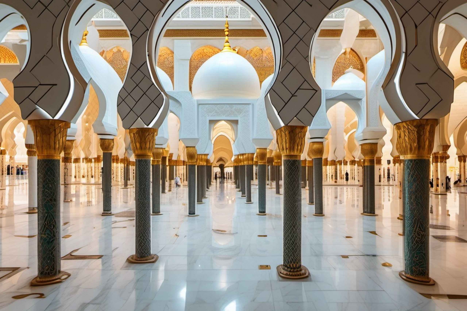 Dubai: Excursão de 1 dia à Grande Mesquita de Abu Dhabi com guia de turismo