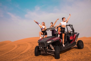 Dubai: Safari de aventura en buggy, paseo en camello y cena barbacoa