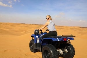 Dubai: Safari avventuroso in quad, giro in cammello e rinfresco