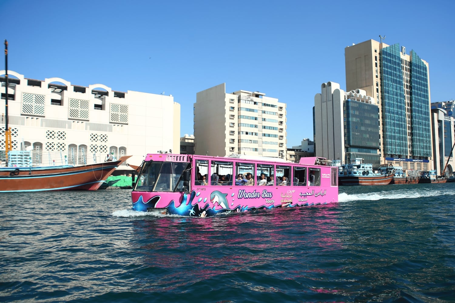 Dubai: Giro in mongolfiera e tour in autobus delle meraviglie, tour del cielo, del mare e della terra