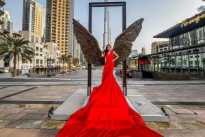 Dubai: Burj Khalifa Flying Dress Videography Shoot