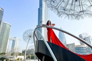 Dubai: Burj Khalifa Flying Dress Videography Shoot