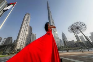 Dubai: Burj Khalifa Flying Dress Videography Shoot